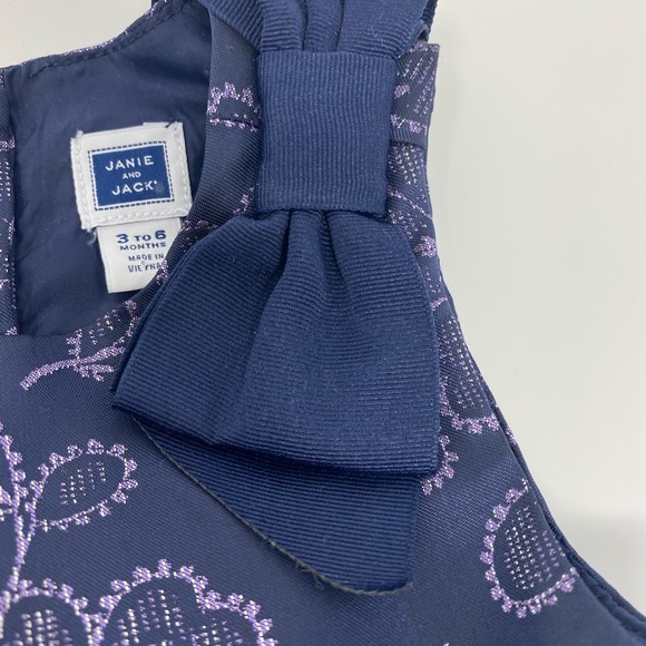 Janie and Jack Jacquard weave dress - Brand NEW. Size:3-6 Months - Picture 4 of 7